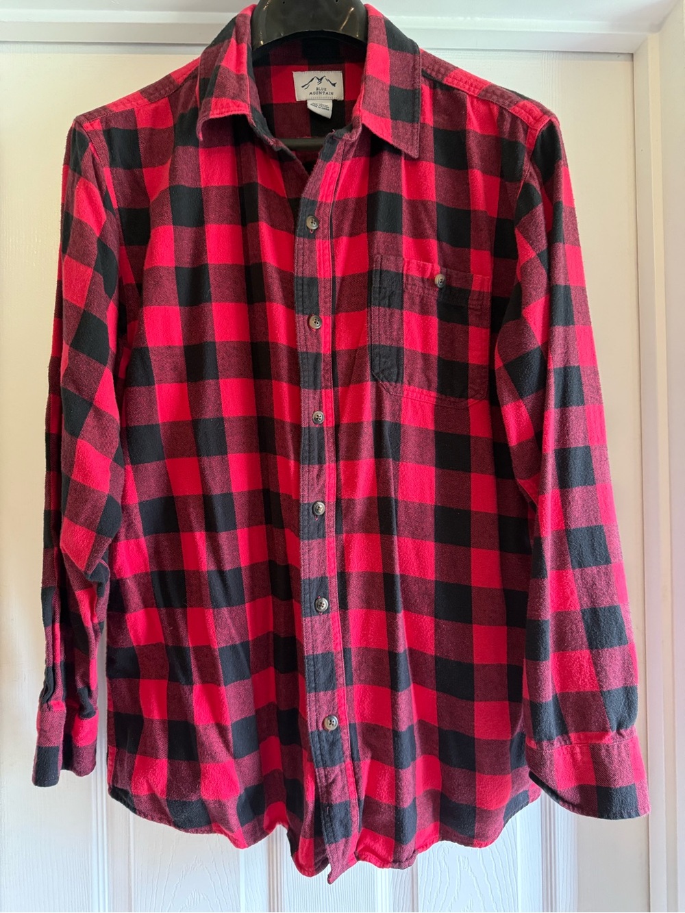 Men's Red & Black Buffalo Plaid Flannel Shirt